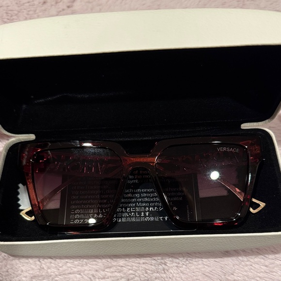 Versace Women's Burgundy Sunglasses - Picture 4 of 6